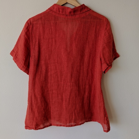 FLAX Linen Button Up - Picture 2 of 3